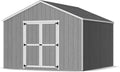 Little Cottage Co. 12x12 Value Gable Shed with Floor, Outdoor Wood Storage Do-It-Yourself Precut Kit
