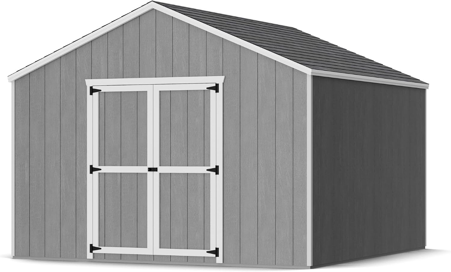 Little Cottage Co. 12x12 Value Gable Shed with Floor, Outdoor Wood Storage Do-It-Yourself Precut Kit