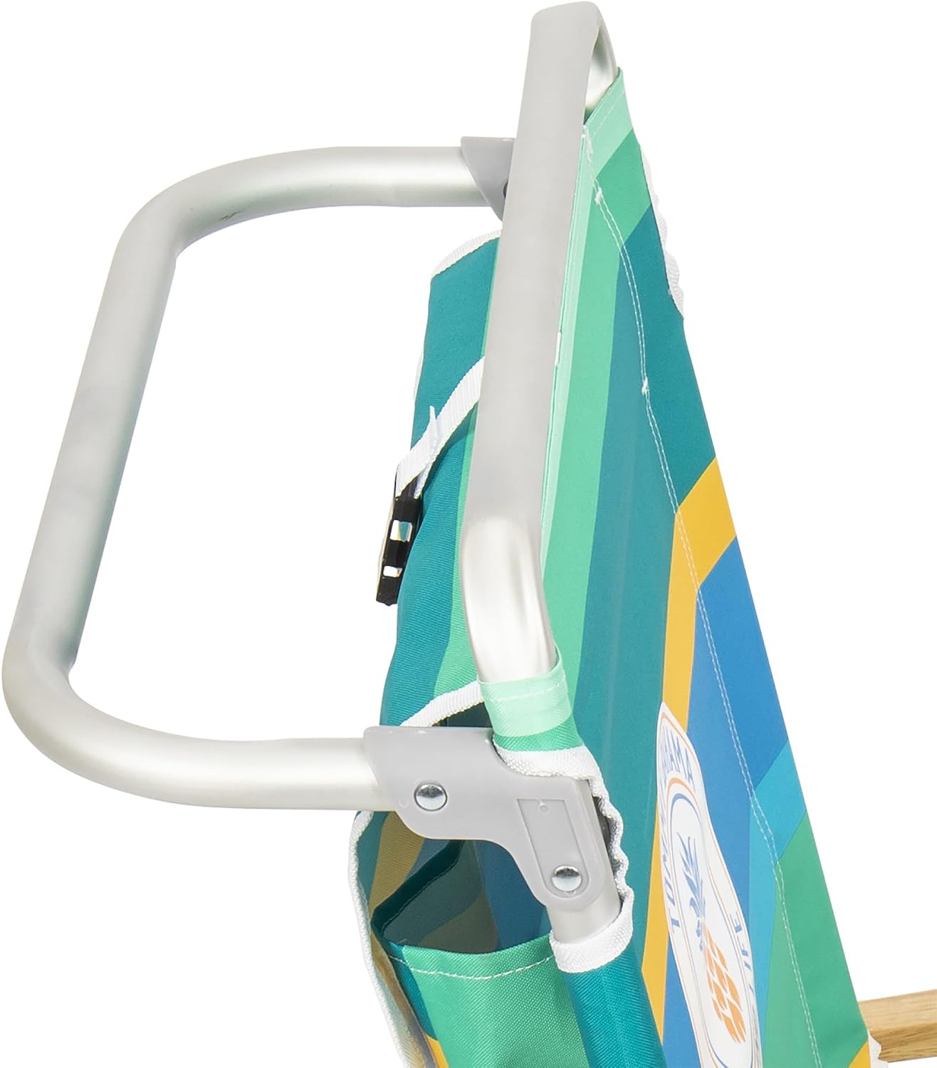 Tommy Bahama 5-Position Classic Lay Flat Backpack Cooler and Cup Holder Beach Chair, Portable Folding Beach Chair for Tanning, 2-Pack, Stripe
