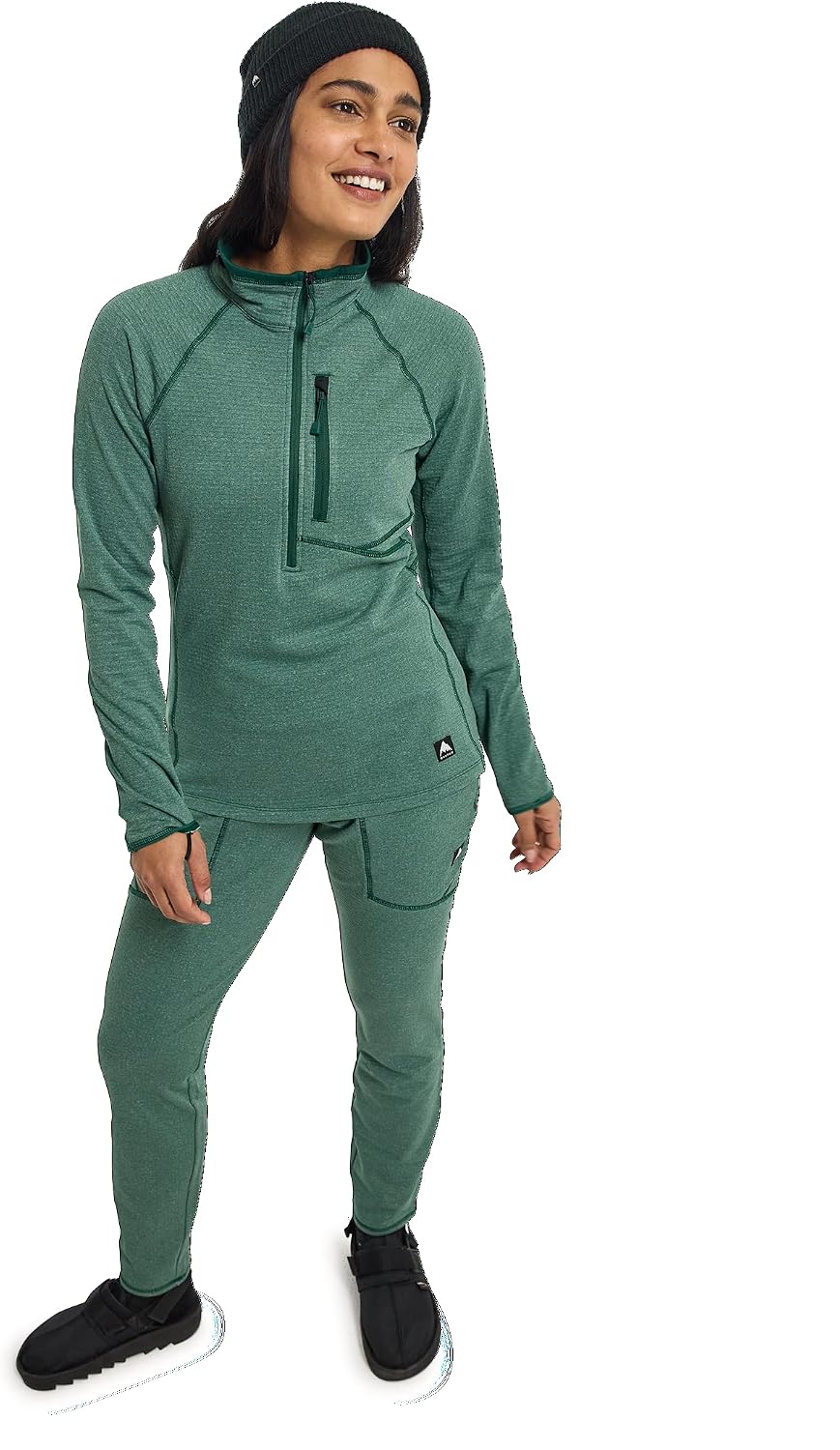 Burton womens Women's Stockrun Grid Half-zip Fleece