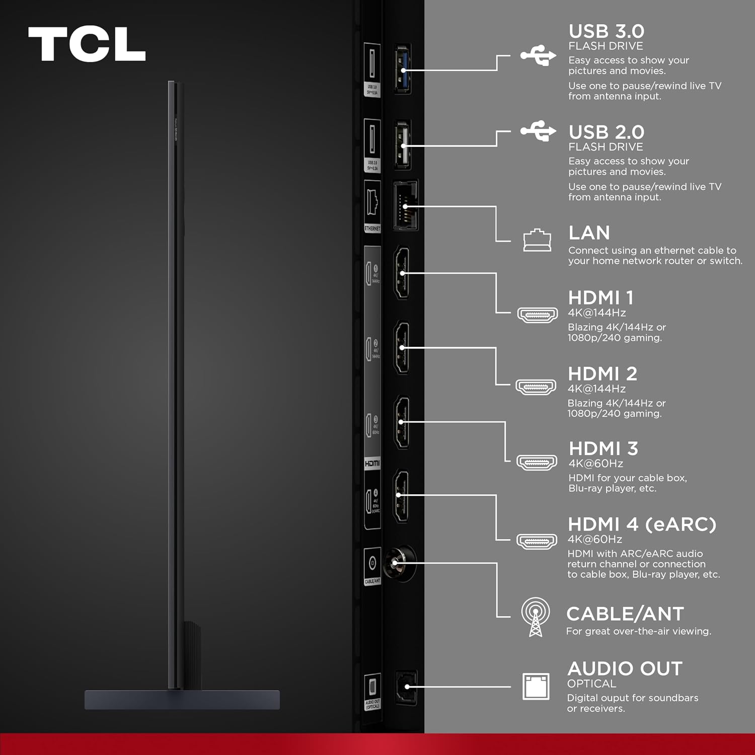 TCL 98 Inch Class QM8K Series | Mini LED QLED 4K HDR | 98QM8K, 2025 Model | 120HZ-144HZ Anti Reflective Wide Angle Screen Smart Google TV Dolby Atmos | Voice Remote Alexa Gaming Streaming Television