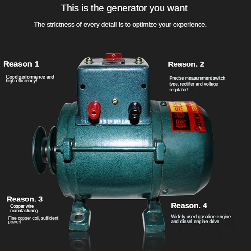 5KW/7KW Portable Brushless Generator - 220V Dual-Fuel Gas & Diesel, Pure Copper Winding, Permanent Magnet, Belt Drive, Reliable Power for Home & Outdoor Use