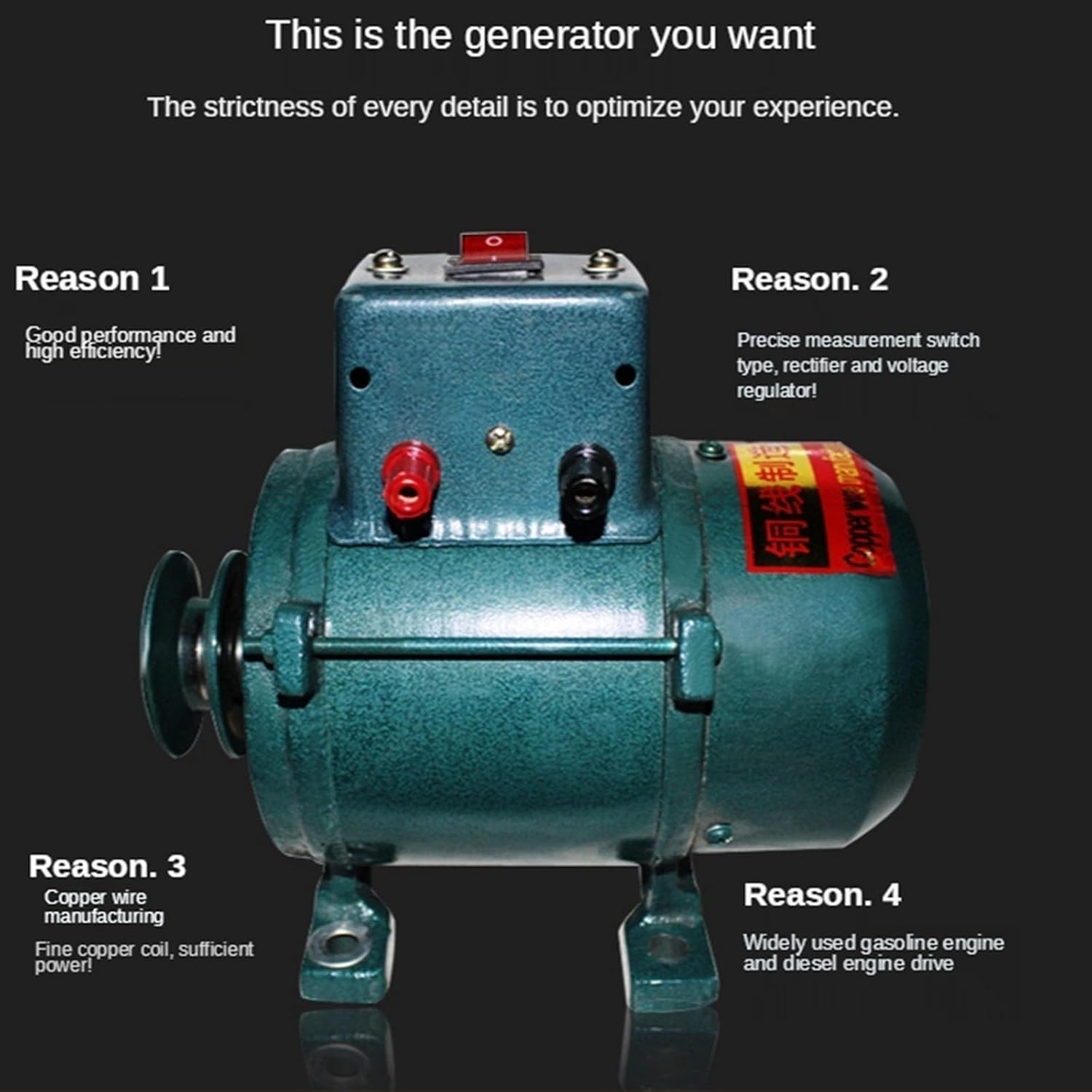 5KW/7KW Portable Brushless Generator - 220V Dual-Fuel Gas & Diesel, Pure Copper Winding, Permanent Magnet, Belt Drive, Reliable Power for Home & Outdoor Use