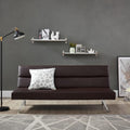 Naomi Home Zoe Futon Sofa Bed, Espresso, Faux Leather, 68.9' L x 31.80' W x 30.7' H