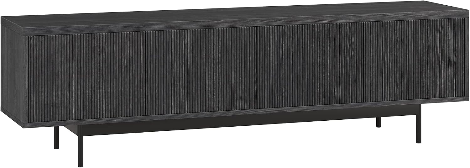 Henn&Hart Whitman, 70'' Rectangular TV Stand, Charcoal Gray