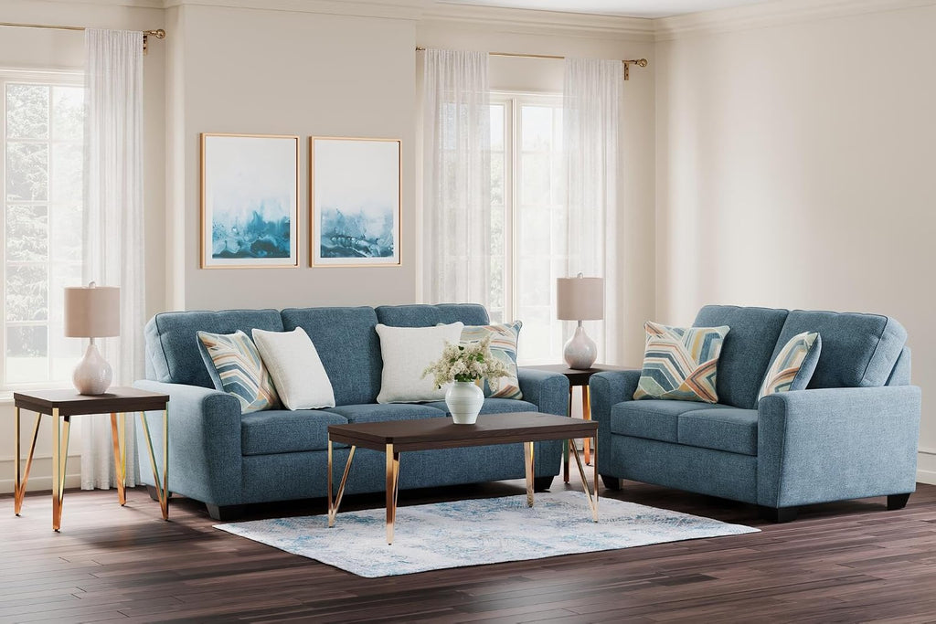 Signature Design by Ashley Cashton Casual Sofa for Living Room, Blue
