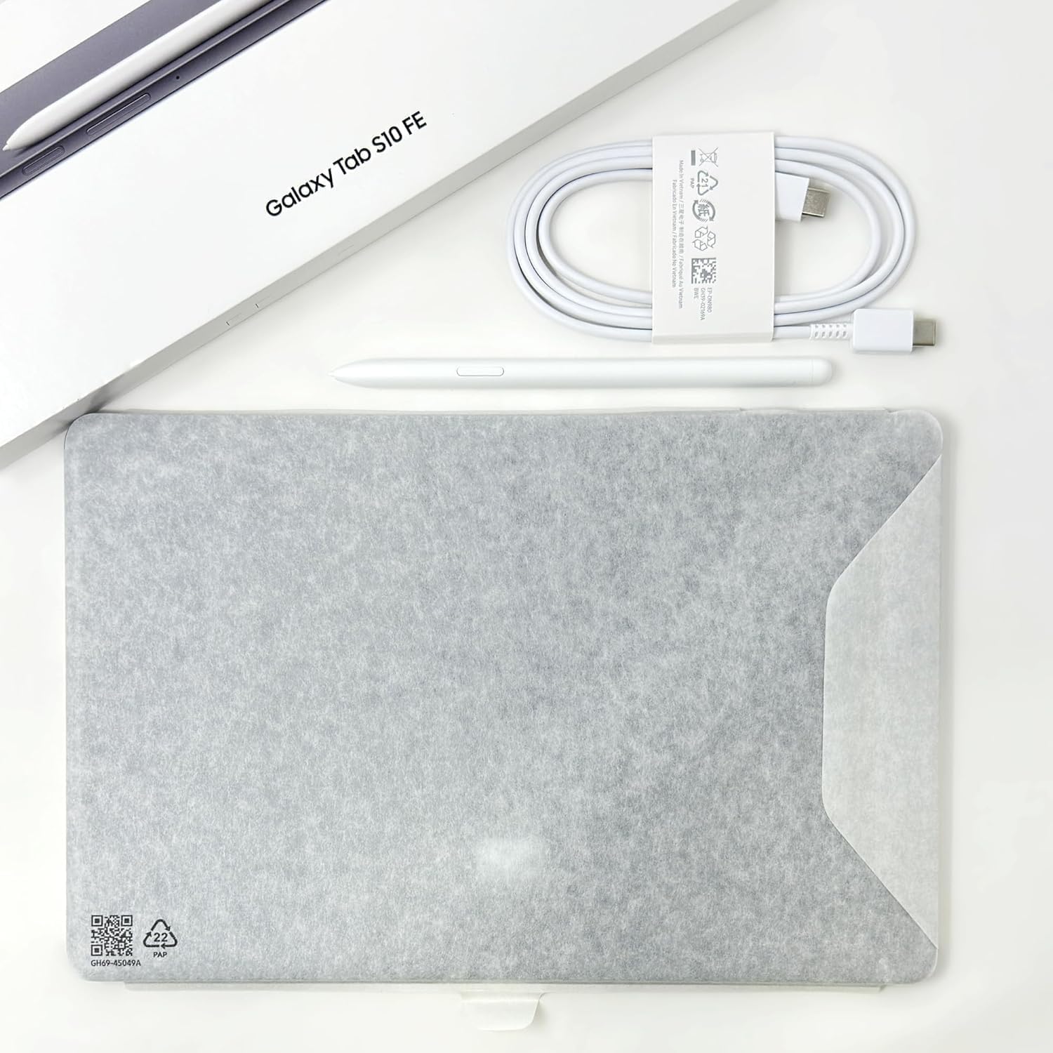 SAMSUNG Galaxy Tab S10 FE w/S-Pen (128GB, 8GB, WiFi) 10.9' 90Hz Full HD Android Tablet, Octa-core (4nm), 4K Camera, IP68 Water Resistant SM-X520 (Gray)