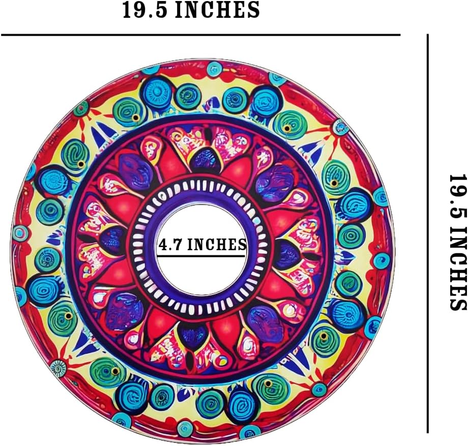 Designer Cover for Wheelchair Wheels, Enhances Aesthetics, Easy Install/Remove, Lightweight, New Matt Finish (Rangoli Design)