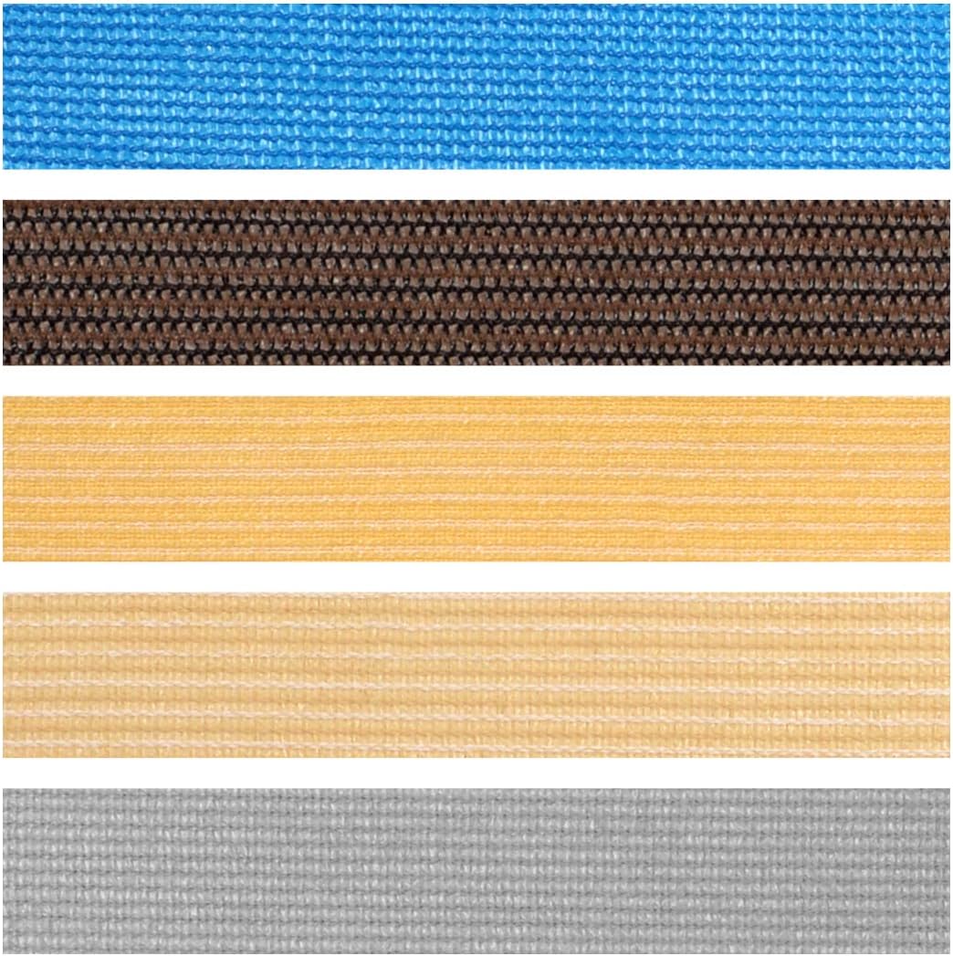 Eden's Decor Straight Flat Edge Sun Shade Sail with Grommets, Pergola Shade Cover Outdoo Sun Shade, Patio Shade, Deck Shade(Wheat, 14' X 20')