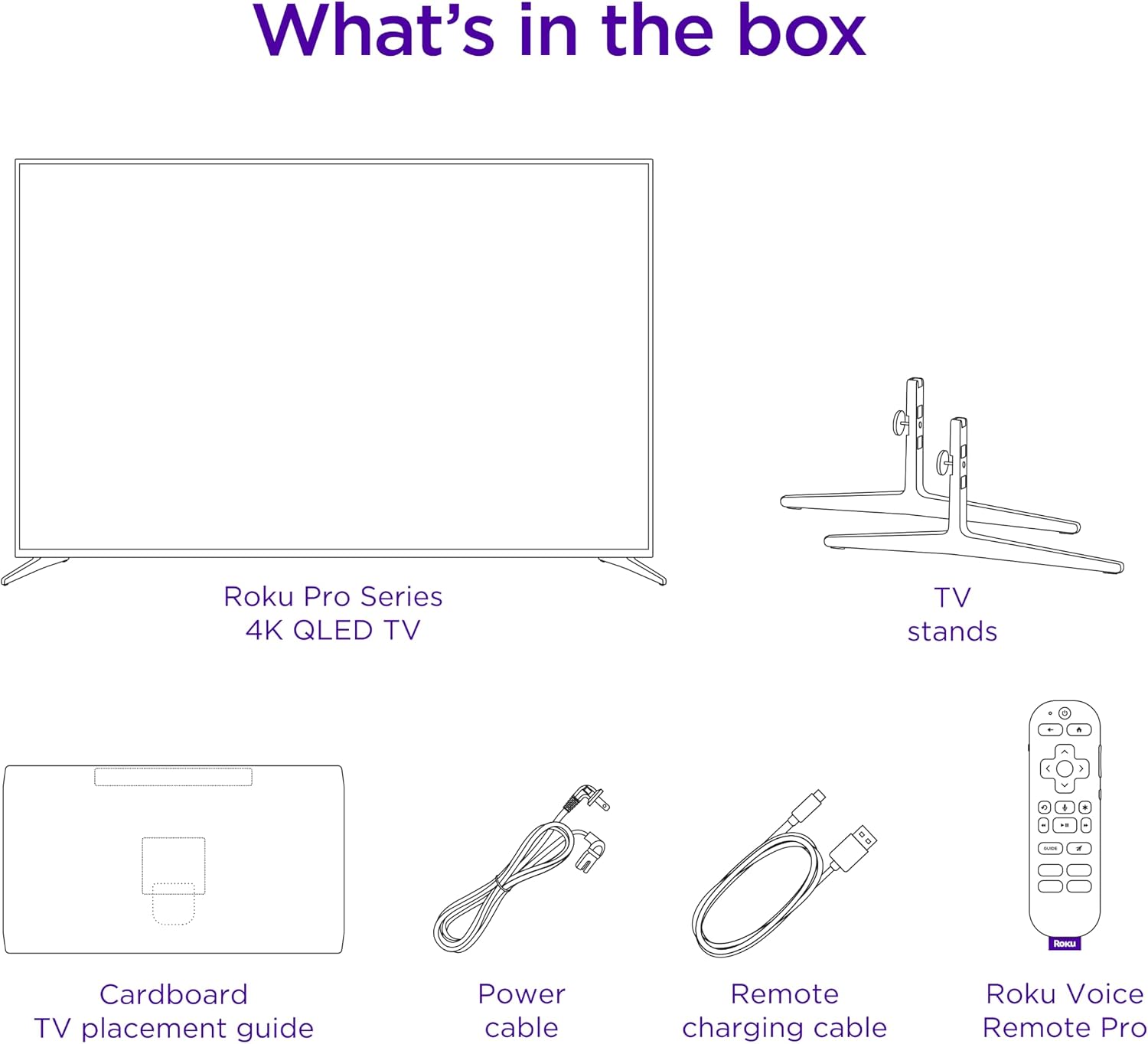 Roku Smart TV – 55-Inch Pro Series 4K QLED RokuTV with Backlit Roku Voice Remote Pro, Dolby Vision IQ, 120Hz Refresh Rate – Live Local News, Sports, Gaming