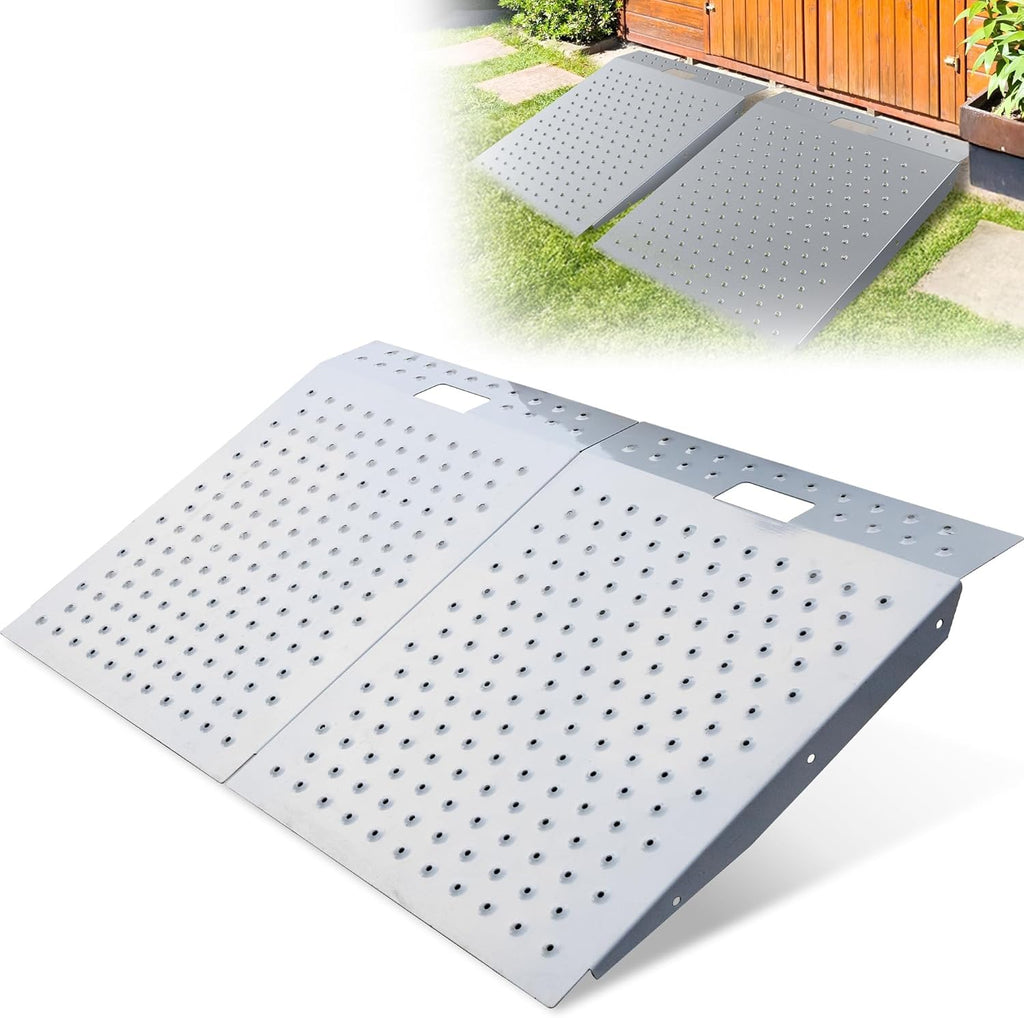 WHALEMOTOR Shed Ramp 2PC, Loading Ramp for Riding Mower, 29' L x48 W, 1500 lbs Capacity, Shed Storage Ramps for Sheds, Garages, Barns, ATV, Lawnmower, Golf Cart, Sturdy Anti-Slip Ramps