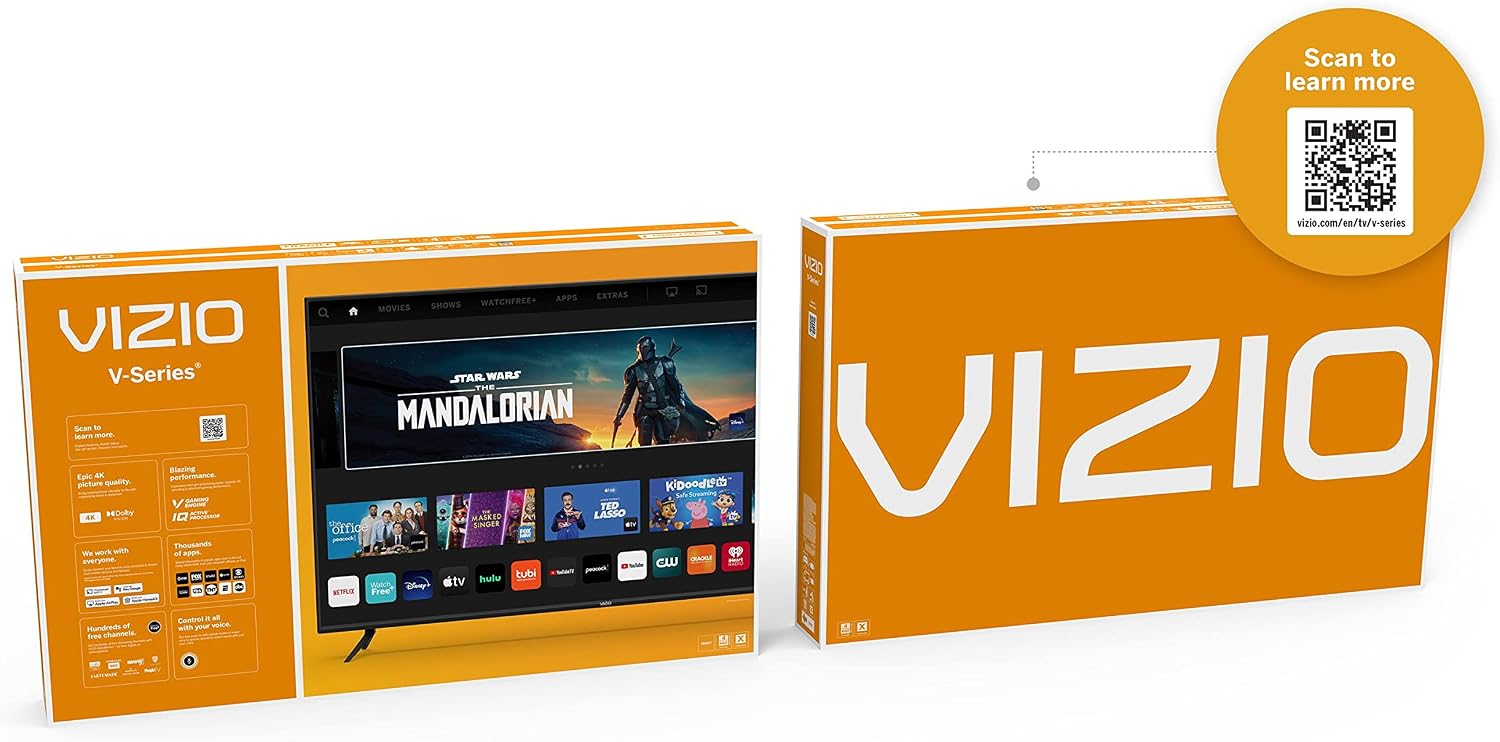 VIZIO 65-Inch V-Series 4K UHD LED Smart TV with Voice Remote, Dolby Vision, HDR10+, Alexa Compatibility, V655-J09, 2022 Model
