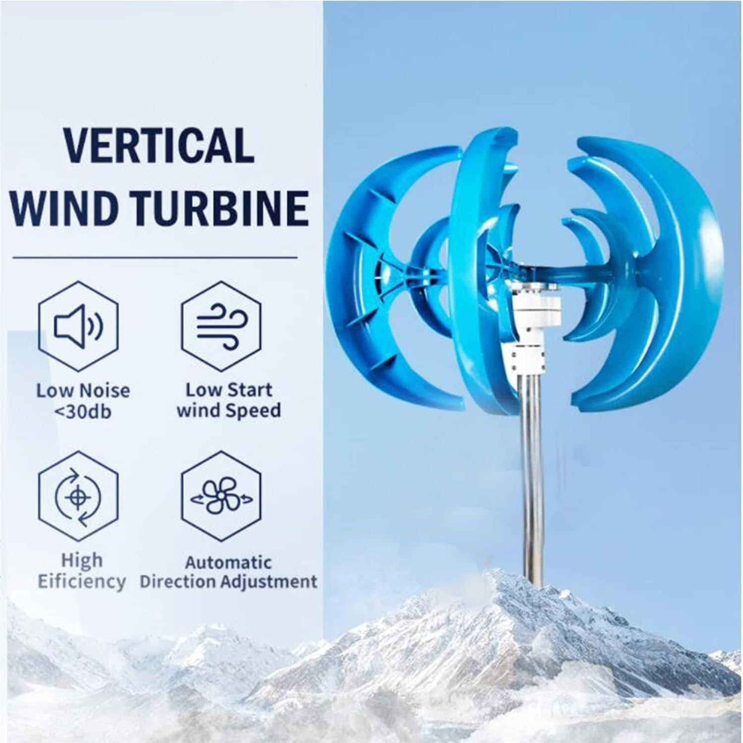 12V 24V Vertical Wind Generator Kit - 3-Phase Permanent Magnet for DIY Solar Windmill, Renewable Energy Model, Science Project Tool, Eco-Friendly Power Solution