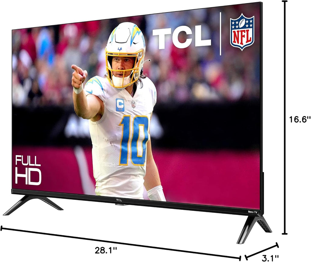 TCL 32-Inch Class S3 1080p LED Smart TV with Roku TV (32S350R, 2023 Model), Compatible with Alexa, Google Assistant, and Apple HomeKit Compatibility, Streaming FHD Television,Black