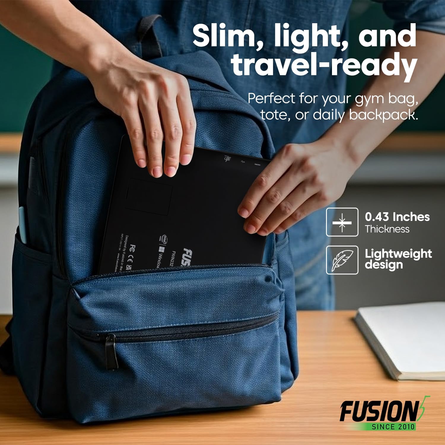 Fusion5 Built in USA 10.1' Windows 11 Tablet PC (March 2026 Release) - 12GB RAM, 256GB SSD, 13th Gen CPU, Full HD Windows Tablet Computer, USB C, HDMI - 2 Year Full Warranty with Accidental Damage