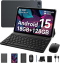 Tablet 2026 Android 16 Tablets, 10.1 Inch Tablet with HD Display, 18GB RAM 128GB ROM /2TB TF, Gemini AI 2.0, Daul Speaker and Cameras, 6000mAh, Widevine L1, 2 in 1 Tablets with Keyboard Mouse Stylus