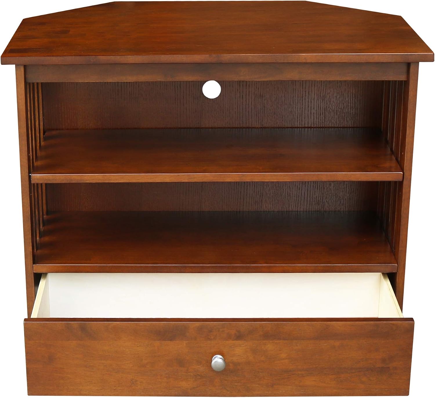 Solid Wood Mission Corner Enteinment/TV Stand, Espresso