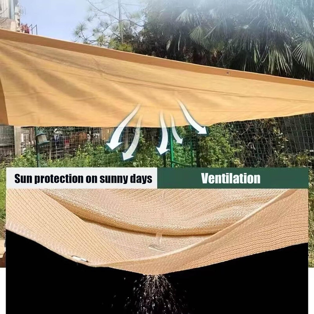KAnduo Sunblock Net 6x6 6x12 6x16 19x20ft Shade Cloth -90% Sunshade Awning Cover Privacy Screen Net for Patio Pergola Gazebo Porch Backyard Lawn Garden(13x32.8ft)