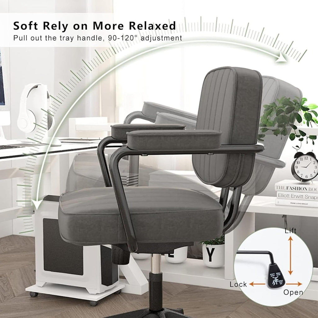 Heavy-Duty Office Chair, Padded Gaming & Computer Desk Chair, Breathable Mesh, Adjustable Swivel, Max Capacity 400 Lbs (Darkgray)