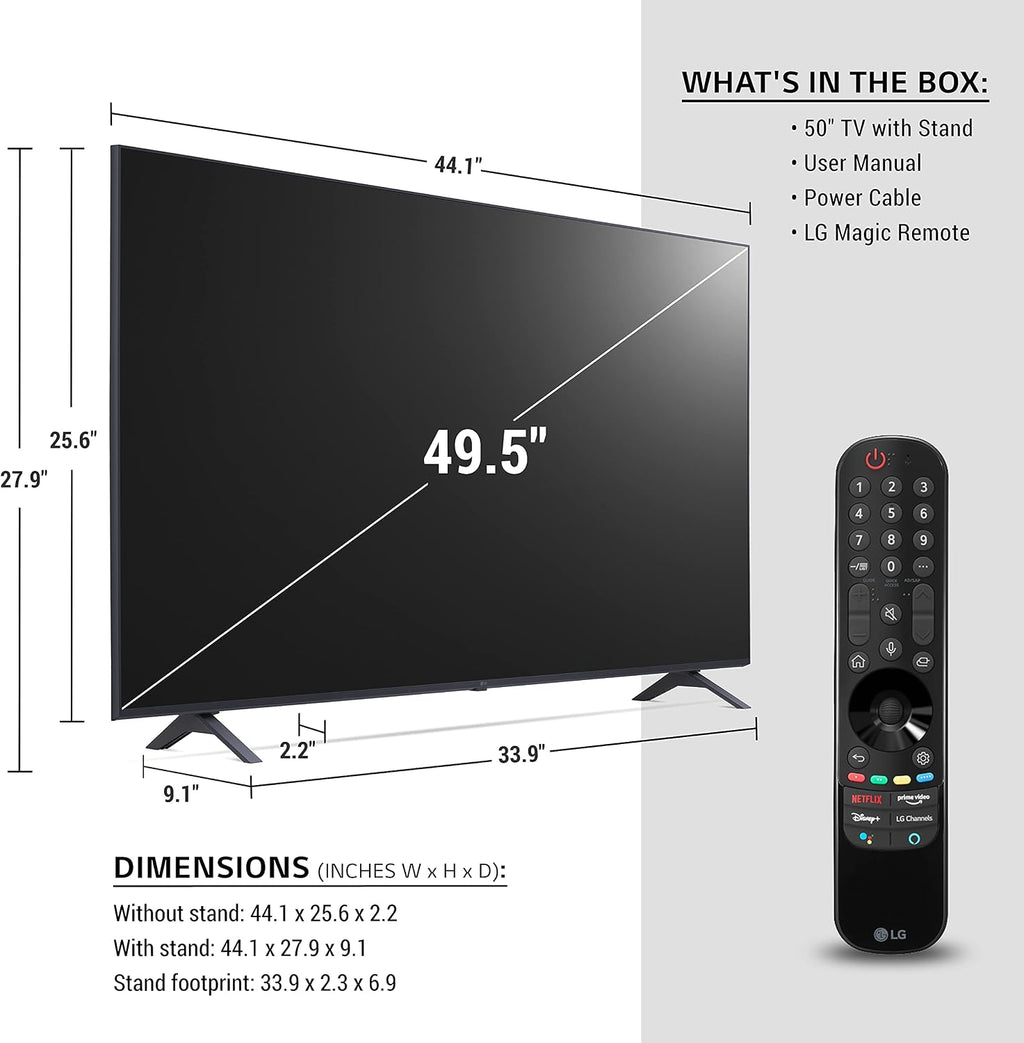 LG 50-in 4K UHD TM120 Smart LED TV W/ Quad Core Intelligent Processor - 50UP8000PUR