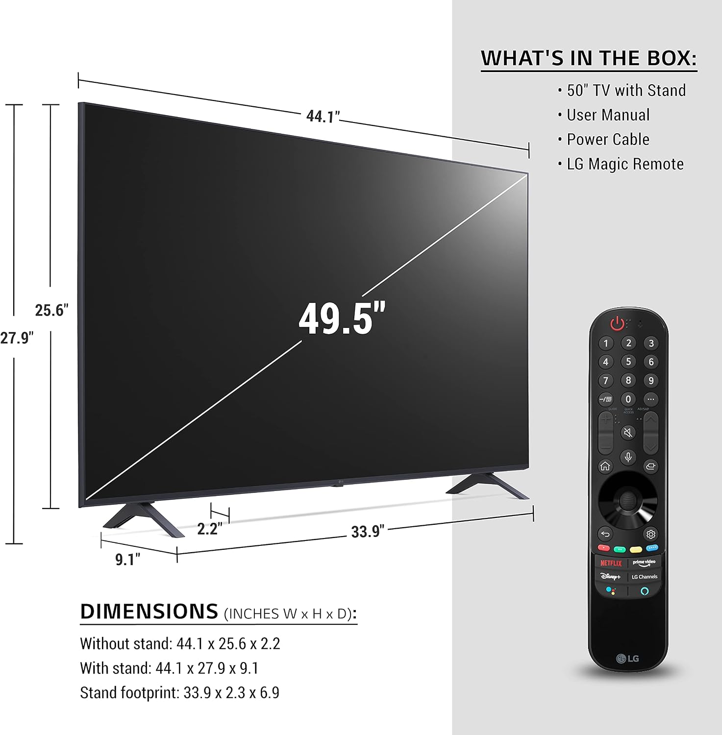 LG 50-in 4K UHD TM120 Smart LED TV W/ Quad Core Intelligent Processor - 50UP8000PUR