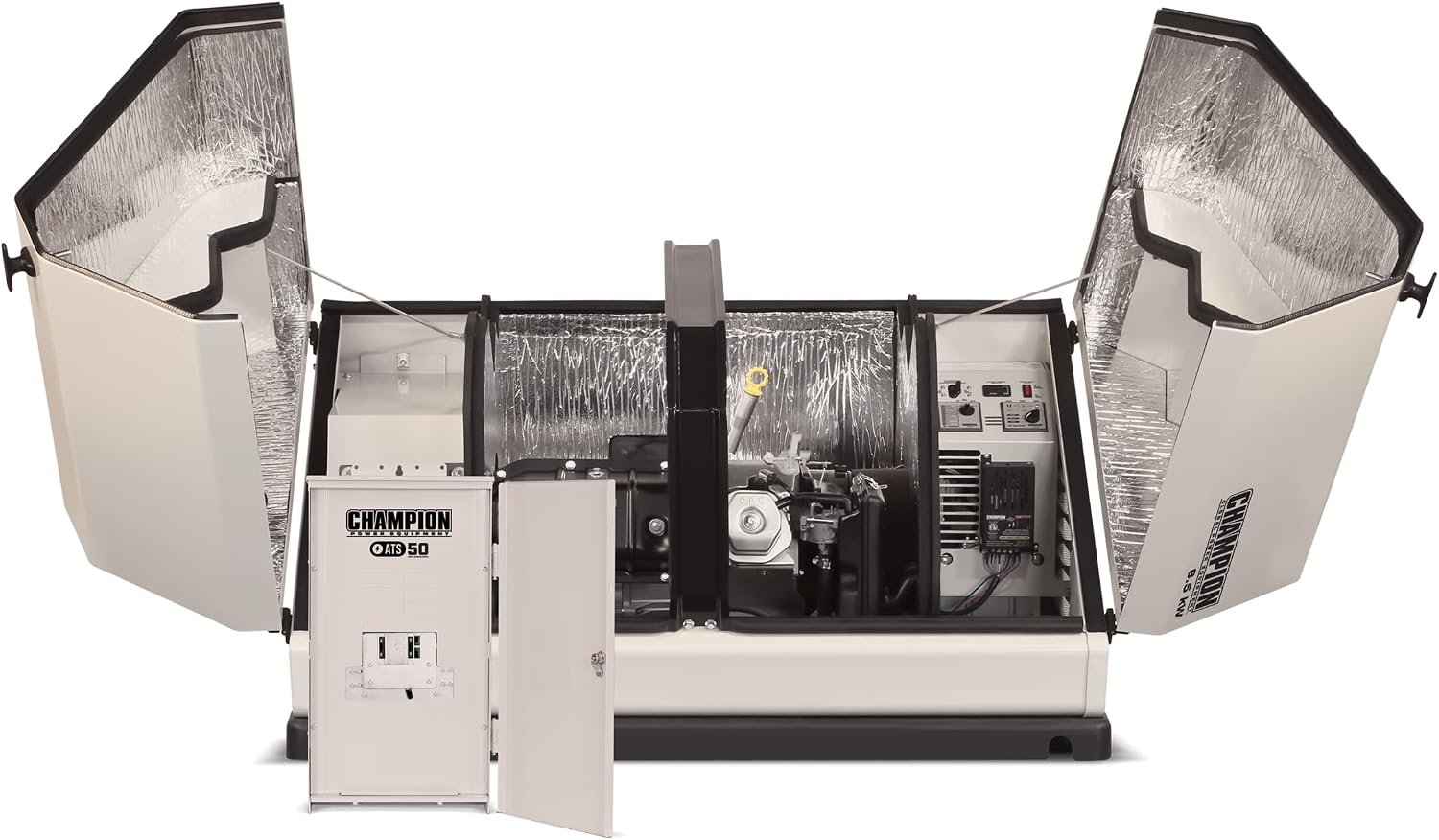 Champion Power Equipment 100177 8.5-kW Home Standby Generator with 50-Amp Outdoor-Rated Automatic Transfer Switch