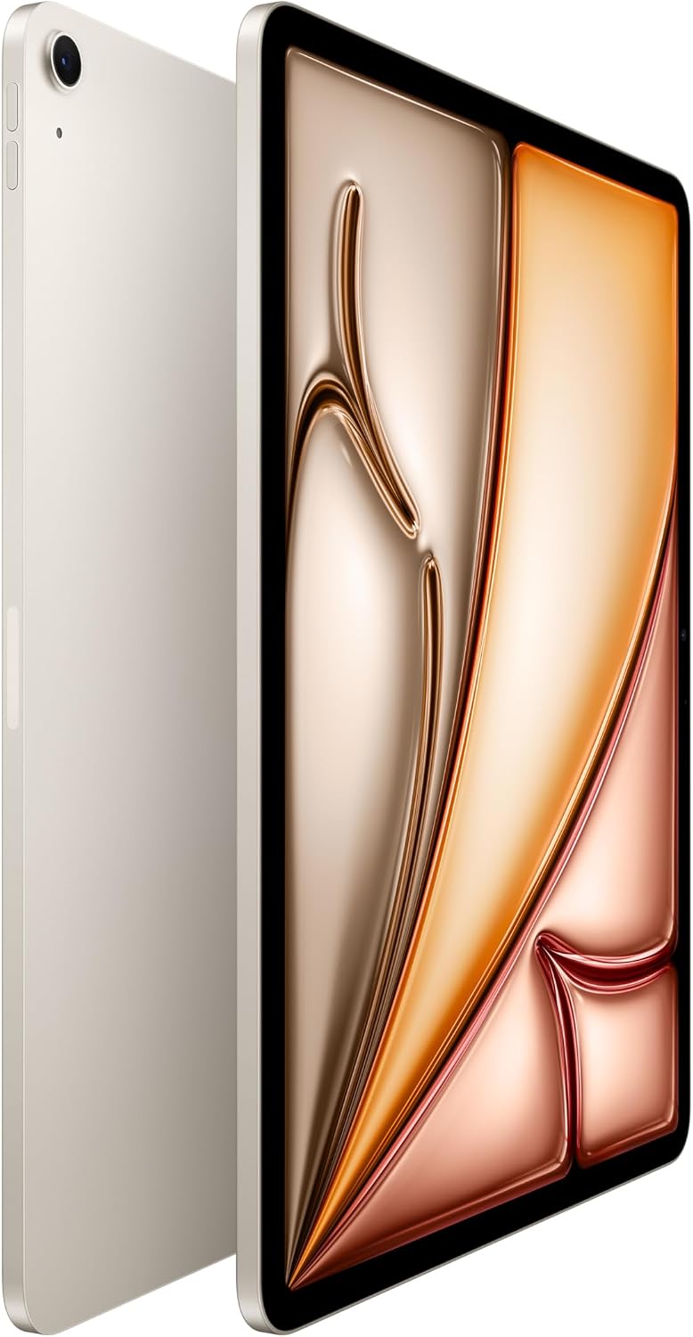 Apple iPad Air 13-inch with M3 chip Built for Apple Intelligence, Liquid Retina Display, 256GB, 12MP Front/Back Camera, Wi-Fi 6E, Touch ID, All-Day Battery Life — Starlight