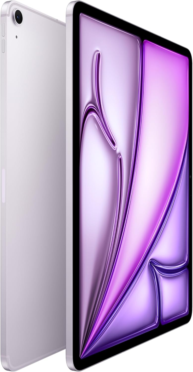 Apple iPad Air 13-inch with M3 chip Built for Apple Intelligence, Liquid Retina Display, 512GB, 12MP Front/Back Camera, Wi-Fi 6E + 5G Cellular, Touch ID, All-Day Battery Life — Purple