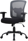 BestOffice Big and Tall Office Chair 500lbs Desk Chair Mesh Computer Chair with Lumbar Support Wide Seat Adjust Arms Rolling Swivel High Back Task Executive Ergonomic Chair for Home Office (Grey)