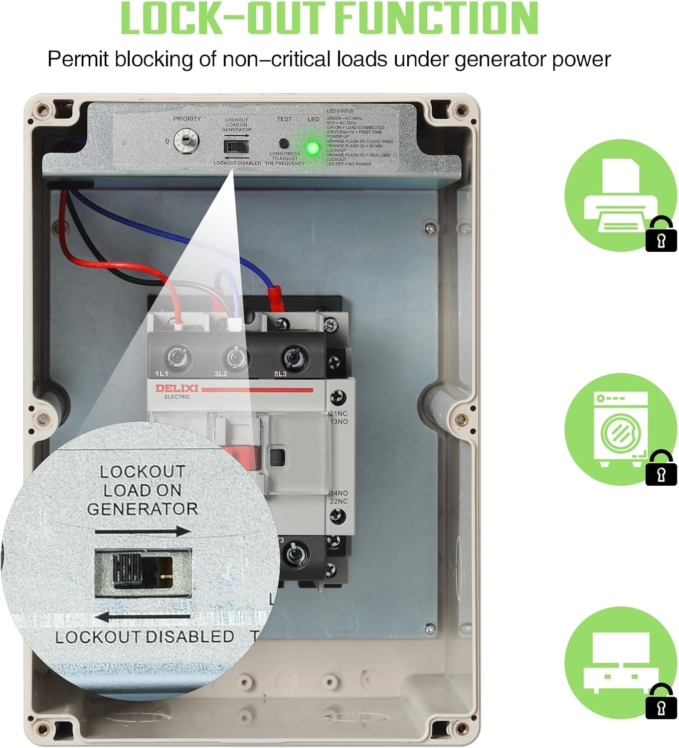 100 Amp Smart Management Module (SMM), Briidea Load Management Device, Replaceable/Compatible with Generac 7006, Protects Generator from Overload, Gray