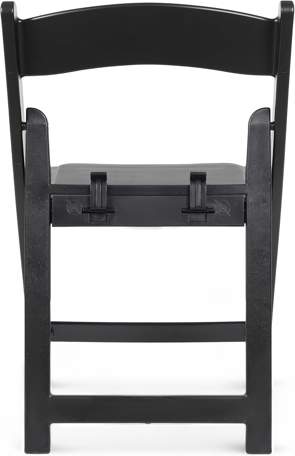 Flash Furniture Hercules Set of 10 Kids Black Resin Folding Chair with Black Vinyl Padded Seat