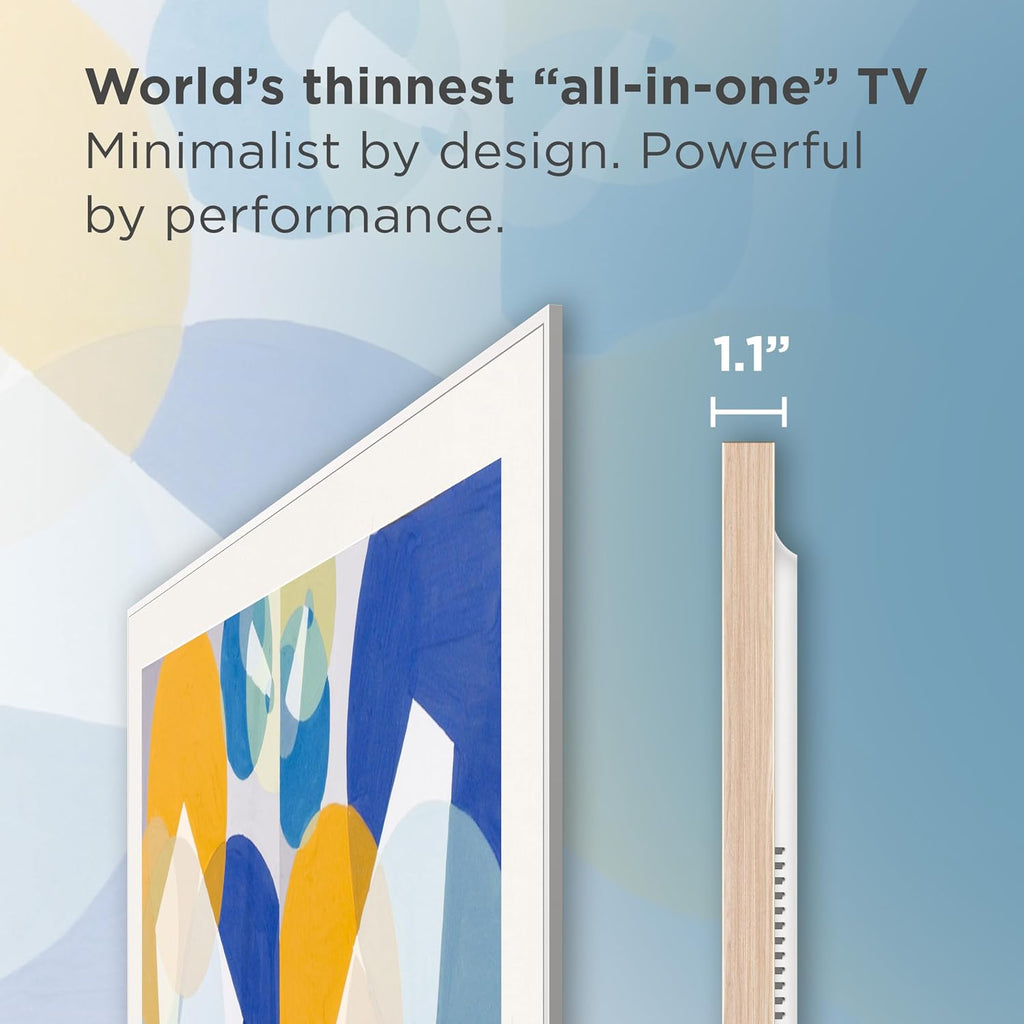 TCL 55 Inch Class NXTVISION Series Picture Frame Canvas Art TV | 55A300W, 2024 Model | QLED 4K HDR Smart Google TV | 120HZ Dolby Atmos Audio | Voice Remote Alexa Google Apple Streaming Television