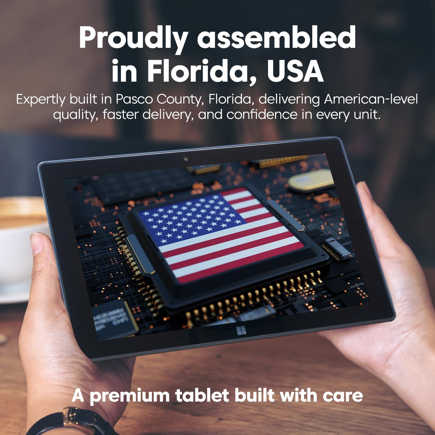 Fusion5 Built in USA 10.1' Windows 11 Tablet PC (March 2026 Release) - 12GB RAM, 256GB SSD, 13th Gen CPU, Full HD Windows Tablet Computer, USB C, HDMI - 2 Year Full Warranty with Accidental Damage