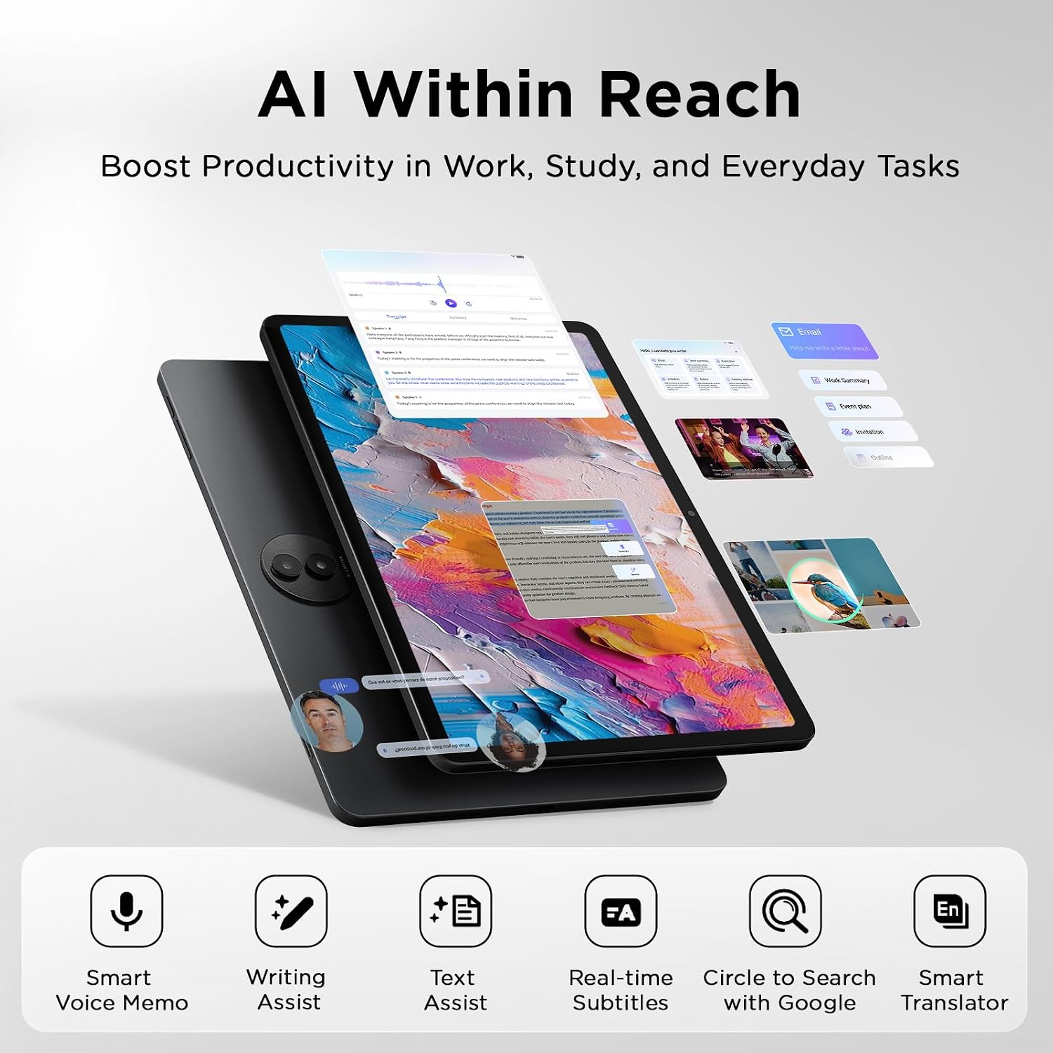 TCL NXTPAPER 11 Plus Android Tablet, 11.5' 120Hz 2.2K Drawing Pad & Digital Notebook, Stylus Included, NXTPAPER 4.0 Display, AI Tools, 8+8GB RAM, 256GB Storage, 8000mAh Battery, Onyx Black