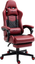 Ergonomic Office Chair with Massage Lumbar Support, 400 lbs High Back Swivel Rolling Desk Chairs, Adjustable Gaming Computer Chairs for Adults, Comfy Home Office Furniture for Bedroom Study,Red