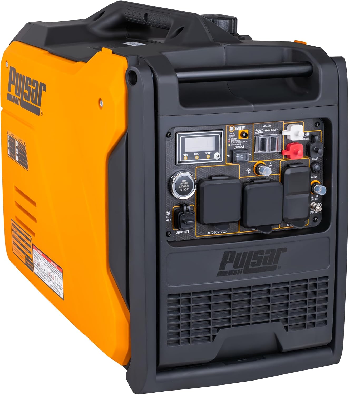 Pulsar 6000 Watt Portable Inverter Generator, Dual Fuel Gasoline & Propane, Remote Electric Start, CO Sensor, Parallel Capable, Super Quiet, Use for RV, Camping, Outdoor & Home, NEX60BiSRCO