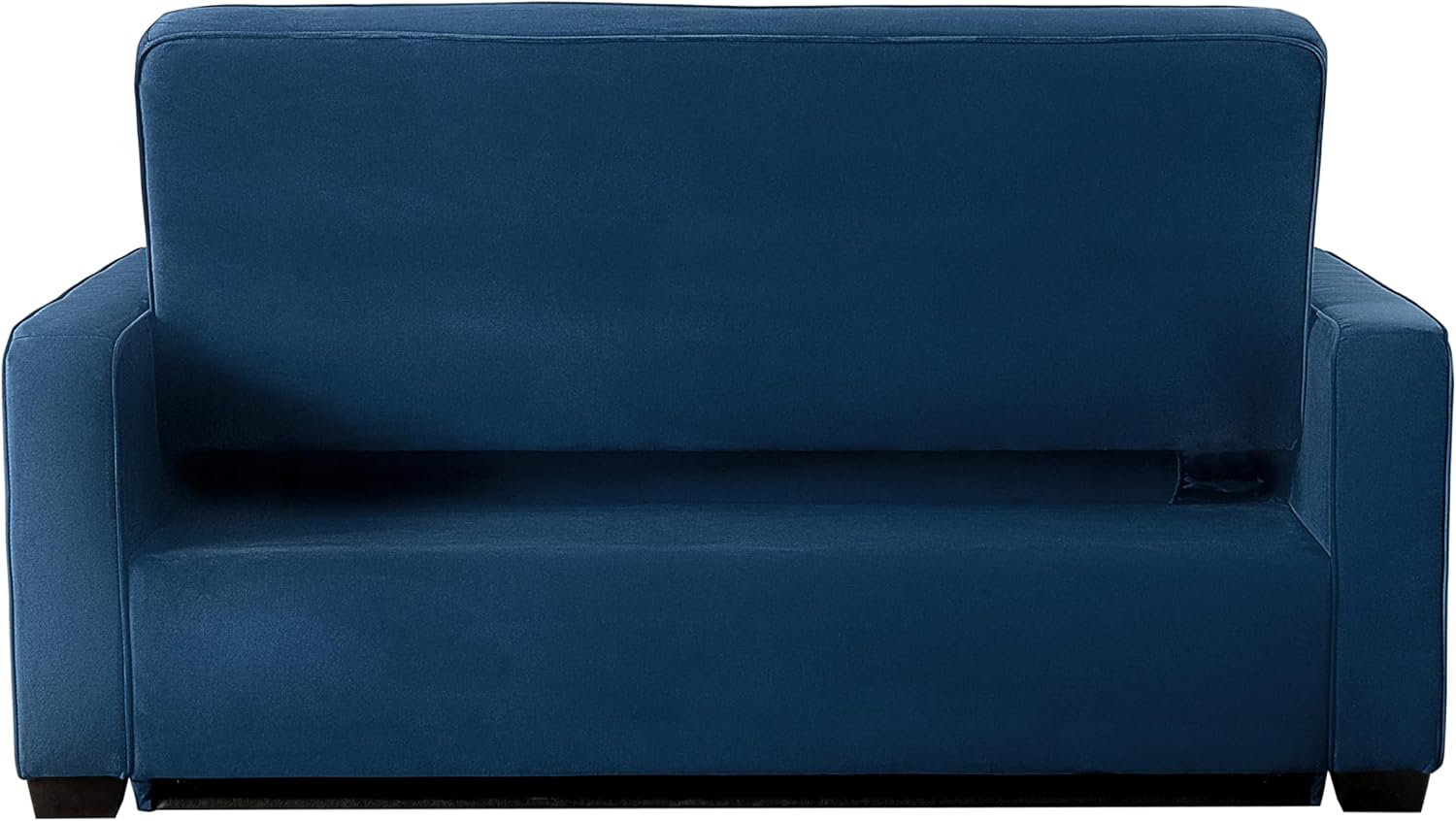 Serta Ainsley 72.6' Convertible Sleeper Sofa, Queen Size, Dreamcoil Comfort, Soft Velvet Fabric, Navy