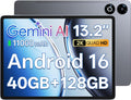 SVITOO 13 Inch Android 16 Tablet with WiFi, 2K Display, 40GB RAM, 128GB Storage Expandable, Octa-Core Processor, Bluetooth, USB-C Fast Charging, Protective Case