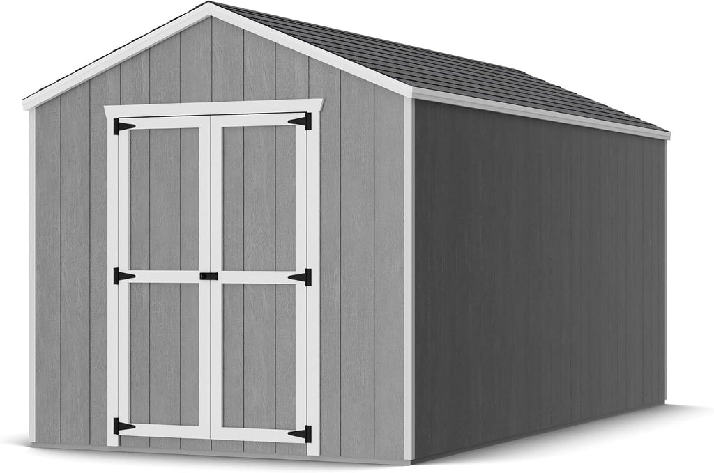Little Cottage Co. 8x16 Value Gable Shed with Floor, Outdoor Wood Storage Do-It-Yourself Precut Kit