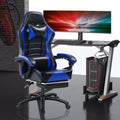 Ergonomic Gaming Chair for Adults (400 Lbs. Tall), Comfortable Computer Chair for Heavier People, Adjustable Lumbar Back Office Chair (with Footrests), Video Gaming Chair