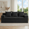 cidludto Convertible Sofa Bed, 78' Oversized Boneless Loveseat Couch 2 in 1 Foldable Futn Bed Couch in A Box, Folding Sleeper Sofa Chair for Living Room, No Assembly Required, Black