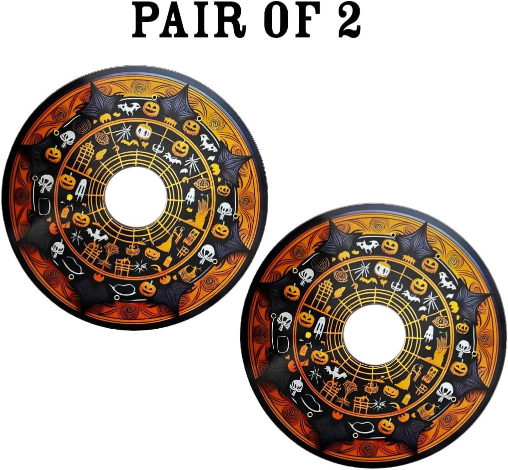 Wheelcovers Spooky Halloween Web Designer Cover for Wheelchair Wheels, Enhances Aesthetics, Easy Install/Remove, Lightweight, for Adults and Kids (Halloween Web)