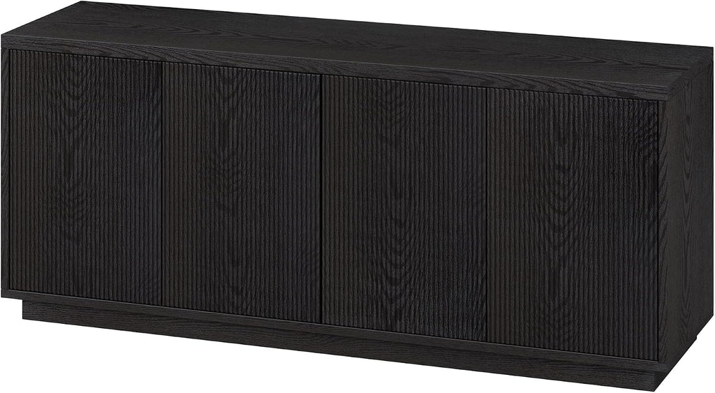 Henn&Hart Hanson, 57' Rectangular TV Stand, Black Grain