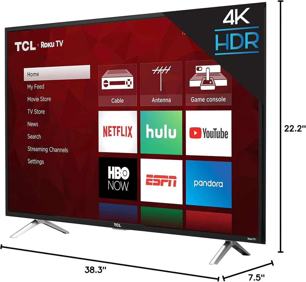 TCL 43S405 43-Inch 4K Ultra HD Roku Smart LED TV (2017 Model)