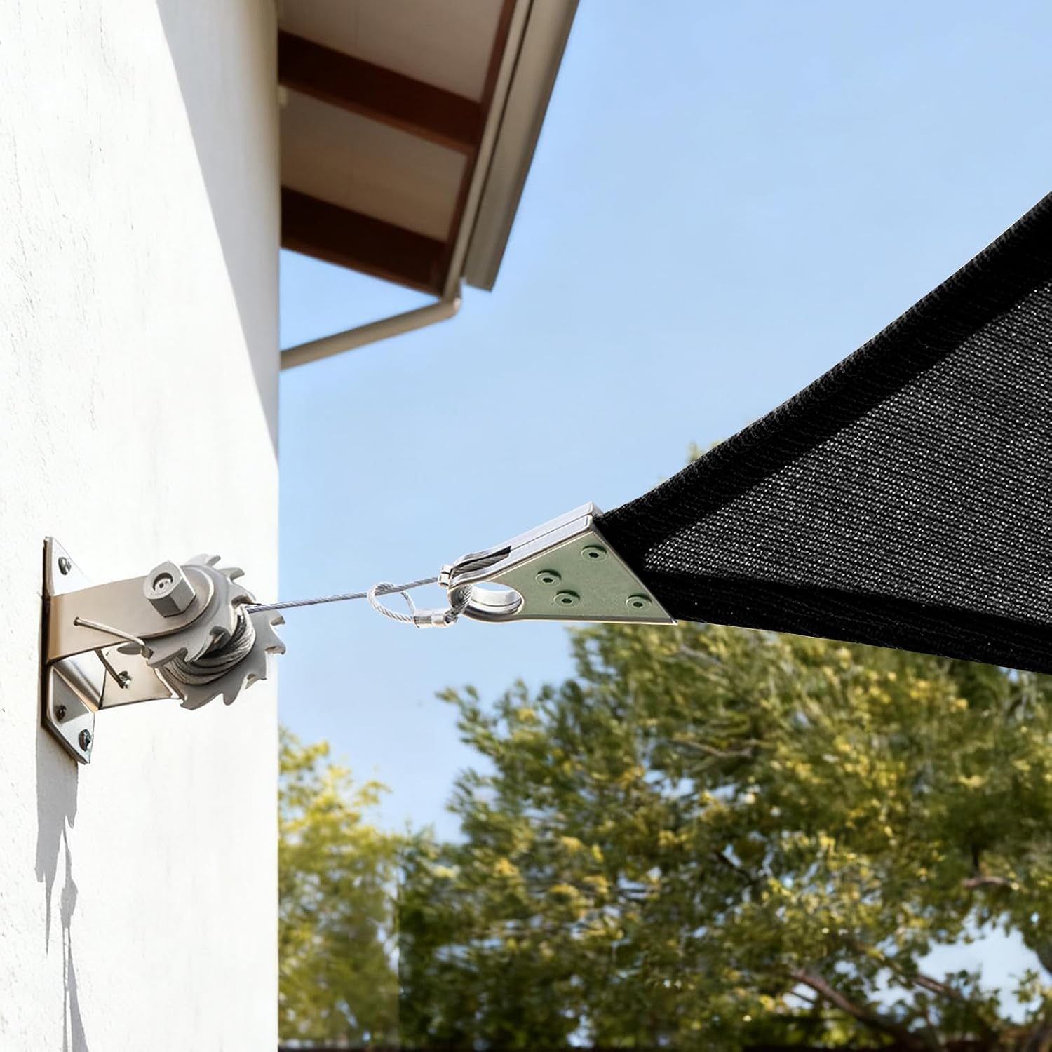 ColourTree Super Ring 16' x 20' Black Rectangle Sun Shade Sail, Commercial Grade UPF50 Canopy, Reinforced Corners & Edges, 260 GSM Fabric Heavy Duty -5 Years Warranty (We Make Custom Size)