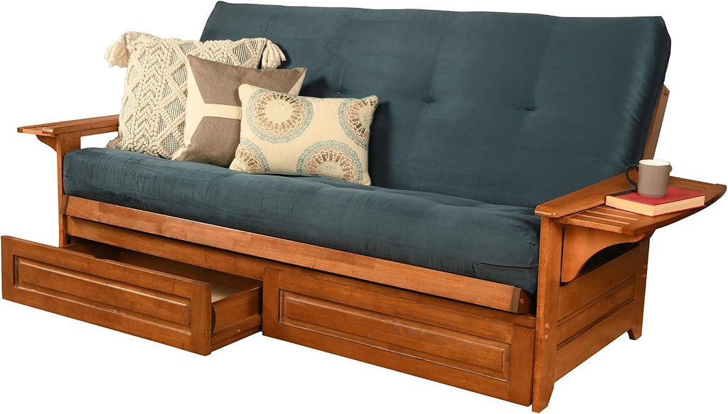 Kodiak Furniture Phoenix Futon, Full Size, Suede Navy