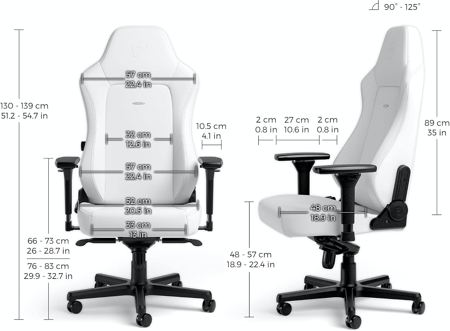 noblechairs Hero Gaming Chair - White Edition