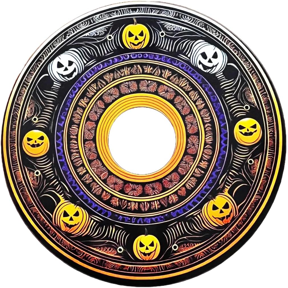 Designer Cover for Wheelchair Wheels, Enhances Aesthetics, Easy Install/Remove, Lightweight, New Matt Finish (Laughing Pumpkin)