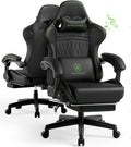 GTPLAYER ACE-PRO Music Gaming Chairs – Built-in Speakers, App Support & Bluetooth Control, Computer Game Chairs with Footrest for Adults, Ergonomic, Reclining, Linkage Armrest, Black