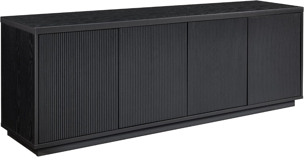 Henn&Hart Hanson Rectangular TV Stand for TV's up to 75' in Black Grain | Rectangular, for TV's, in Black Grain